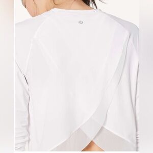 Lululemon Quick Pace Long Sleeve White Shirt XL